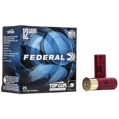 Federal Premium Top Gun Low Recoil 12 Gauge Ammo 2 3/4" #7.5 1 1/8oz 25 Rounds