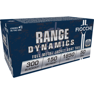 Fiocchi Training Dynamics .300 Blackout Ammo 150gr FMJBT 50 Rounds