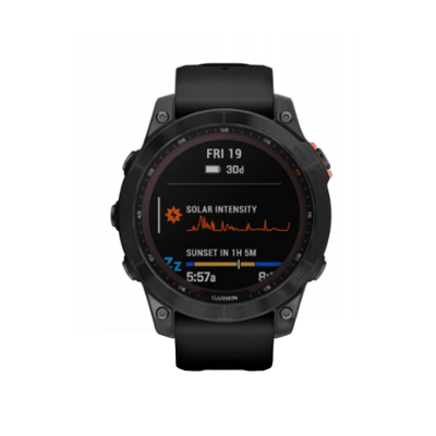 Garmin Fenix 7 Solar GPS Sports Watch Slate Gray With Black Band