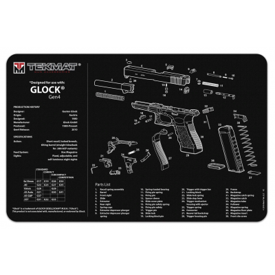 TekMat Handgun Cleaning Mat for Glock Gen 4 Pistols