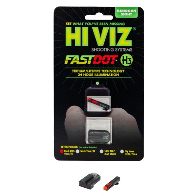 Hi-Viz FASTDOT H3 Tritium / Fiber Optic Night Sights for Glock MOS Pistols