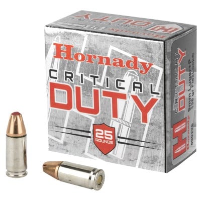 Hornady Critical Duty 9mm +P Ammo 135gr FlexLock Duty 25 Rounds