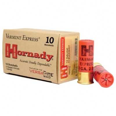 Hornady Varmint Express 2.75" 12GA Ammo #4 Buckshot 10 Rounds