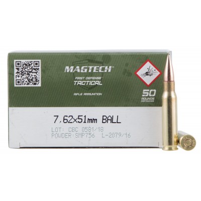 Magtech Tactical 7.62x51MM NATO Ammo 147gr FMJ 50 Rounds