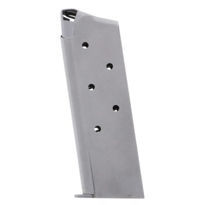 Metalform 1911 Officers .45 ACP Stainless Steel (Welded Base & Round Follower) 6-Round Magazine Left