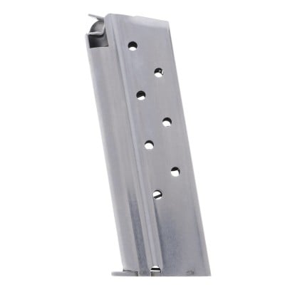 Metalform Officers 1911 9mm, Stainless Steel (Welded Base & Flat Follower) 8-Round Magazine Left