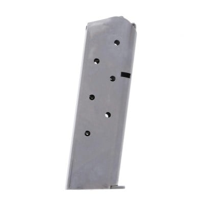 Metalform Standard 1911 Government .45 ACP Stainless Steel 7-Round Magazine with Welded Base and Flat Skirted Follower