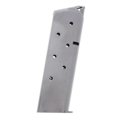 Metalform Standard 1911 Government .45 ACP Stainless Steel 7-Round Magazine w/ Welded Base Plate / Round Follower