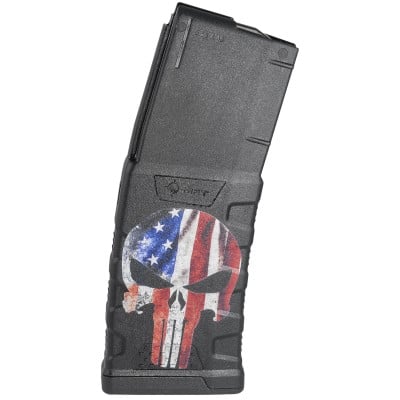 Mission First Tactical EXD AR-15 .223 / 5.56 30-Round Distressed American Punisher Skull Magazine