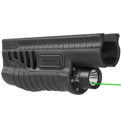 Nightstick Shotgun Forend Light With Green Laser For Mossberg 500 / 590 / Shockwave