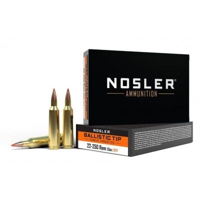 Nosler Ballistic Tip 22-250 Remington 55gr BTSP 20 Rounds