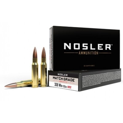 Nosler Match Grade 308 Winchester Ammo 155gr HPBT 20 Rounds
