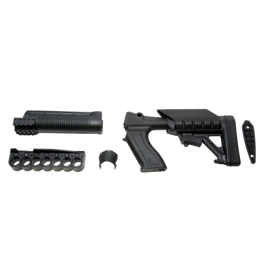 ProMag Archangel Remington Model 870 12 Gauge Polymer Tactical Pistol Grip Stock with Recoil Pad, Tri-Rail Forend and 7 Round Shell Carrier