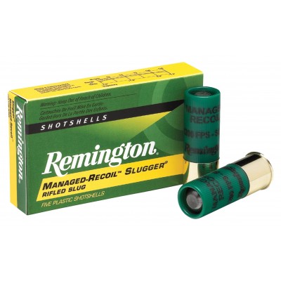 Remington Slugger Managed Recoil 12 Gauge Ammo 5 Shells