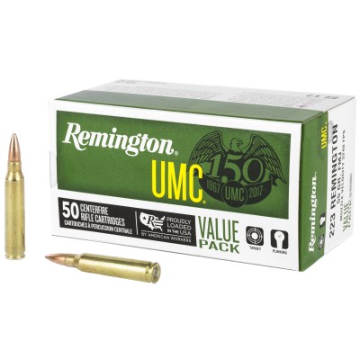 Remington UMC .223 Remington Ammo 55gr FMJ 50-Round Box