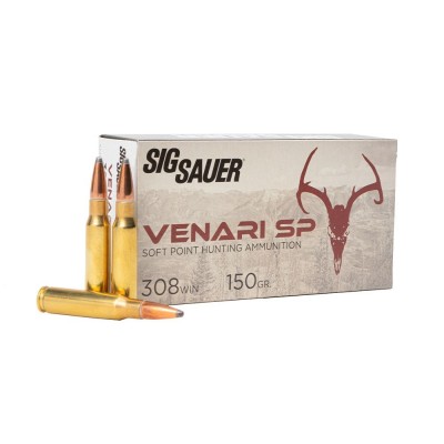 Sig Sauer Venari .308 Winchester Ammo 150gr Soft Point 20 Rounds