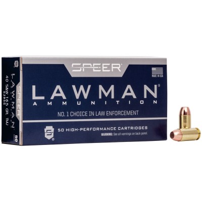 Speer Lawman .40 S&W Ammo 165gr TMJ 50 Rounds