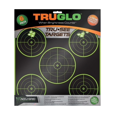 Truglo Tru-See 5-Bullseye Target 12"x12" 6-Pack