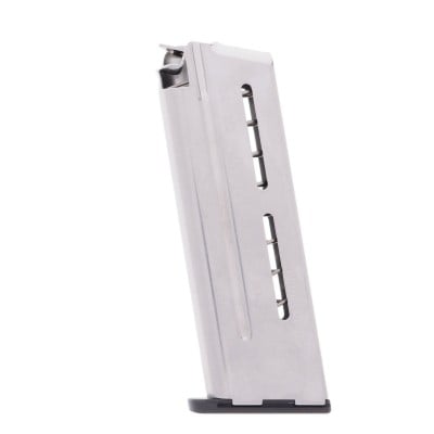 Wilson Combat 1911 Elite Tactical Compact 9mm 8-Round Steel Magazine with Flush Fit Steel Base Pad Left View