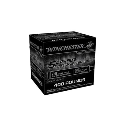 Winchester Super Suppressed .22 LR Ammo 45gr BCPRN 400 Rounds