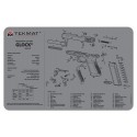 TekMat Handgun Cleaning Mat Gray for Glock Gen 4 Pistols