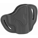 1791 Compact Right-Handed OWB Stealth Black Leather Holster for Glock 42/43/43X, 1911 3"