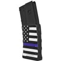 Mission First Tactical EXD AR-15 .223 / 5.56 30-Round Blue Line American Flag Magazine
