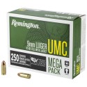 Remington UMC 9mm 115gr FMJ 250 Rounds