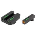 Truglo Brite Site TFX Pro Tritium / Fiber Optic Sites for Glock Pistols Chambered in 10mm / .45 ACP / .357 Sig