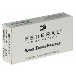 Federal Range Target Practice .380 ACP Ammo 95gr FMJ 50 Rounds