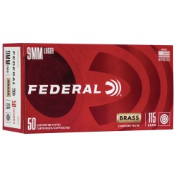 Federal Champion 9mm Ammo 115gr FMJ 50 Rounds