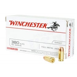 Winchester USA .380 ACP 95gr FMJ 50 Rounds