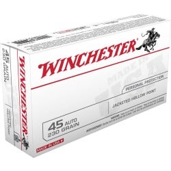 Winchester USA .45 ACP Ammo 230gr JHP 50 Rounds
