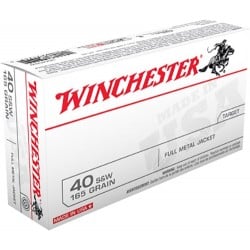 Winchester USA .40 S&W 165gr FMJ 50-Rounds