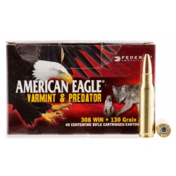 Federal American Eagle Varmint & Predator .308 Win 130gr JHP 40 Rounds