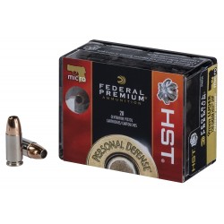 Federal Personal Defense HST Micro 9mm Ammo JHP 150gr 20 Rounds