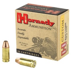Hornady Custom 9mm 124gr XTP Ammo 25 Rounds