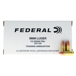 Federal 9MM Ammo 115gr FMJ 50 Rounds