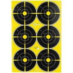 Allen EZ Aim Non-Adhesive Splash 6" Bullseye Target 12"x18" 6-Pack