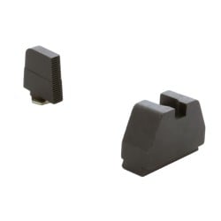 Ameriglo Optic Compatible .450" Serrated Black Front .554" Flat Black Rear Sight Set for Glock Pistols