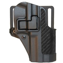 Blackhawk CQC Serpa Holster with Belt and Paddle Attachments for Ruger SR9 Pistols - Carbon Fiber