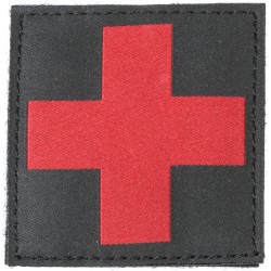 Blackhawk Cross Patch Red/Black 2.5" x 2.5"