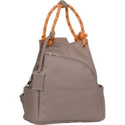 Bulldog Cases Hobo Purse / Backpack With Holster - Khaki and Orange Leather