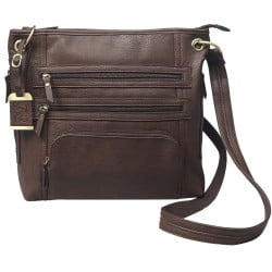 Bulldog Cases Large Cross-Body Purse with Holster - Brown