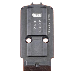 C&H Precision SIG Romeo1 Pro to Aimpoint ACRO Optic Steel Mounting Plate with Rear Sight for P320 Legion, X-Series, M17, M18 Pistols