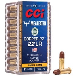 CCI Copper-22 .22LR Ammo 21gr Copper Hollow-Point 50 Rounds