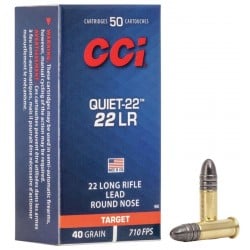 CCI Quiet-22 .22LR Ammo 40gr LRN 50-Rounds