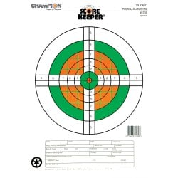 Champion Fluorescent Orange/Green 25-Yard Bullseye Scorekeeper Target 12-Pack