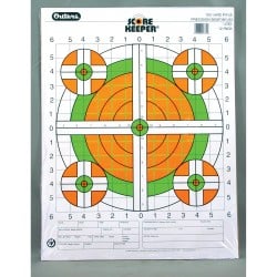 Champion Fluorescent Orange/Green Bullseye Scorekeeper 100-Yard Rifle Sight-In Target 12-Pack