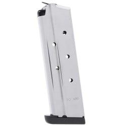 Check-Mate 1911 10mm 8-Round Stainless Steel Magazine w/ Removable Base Left